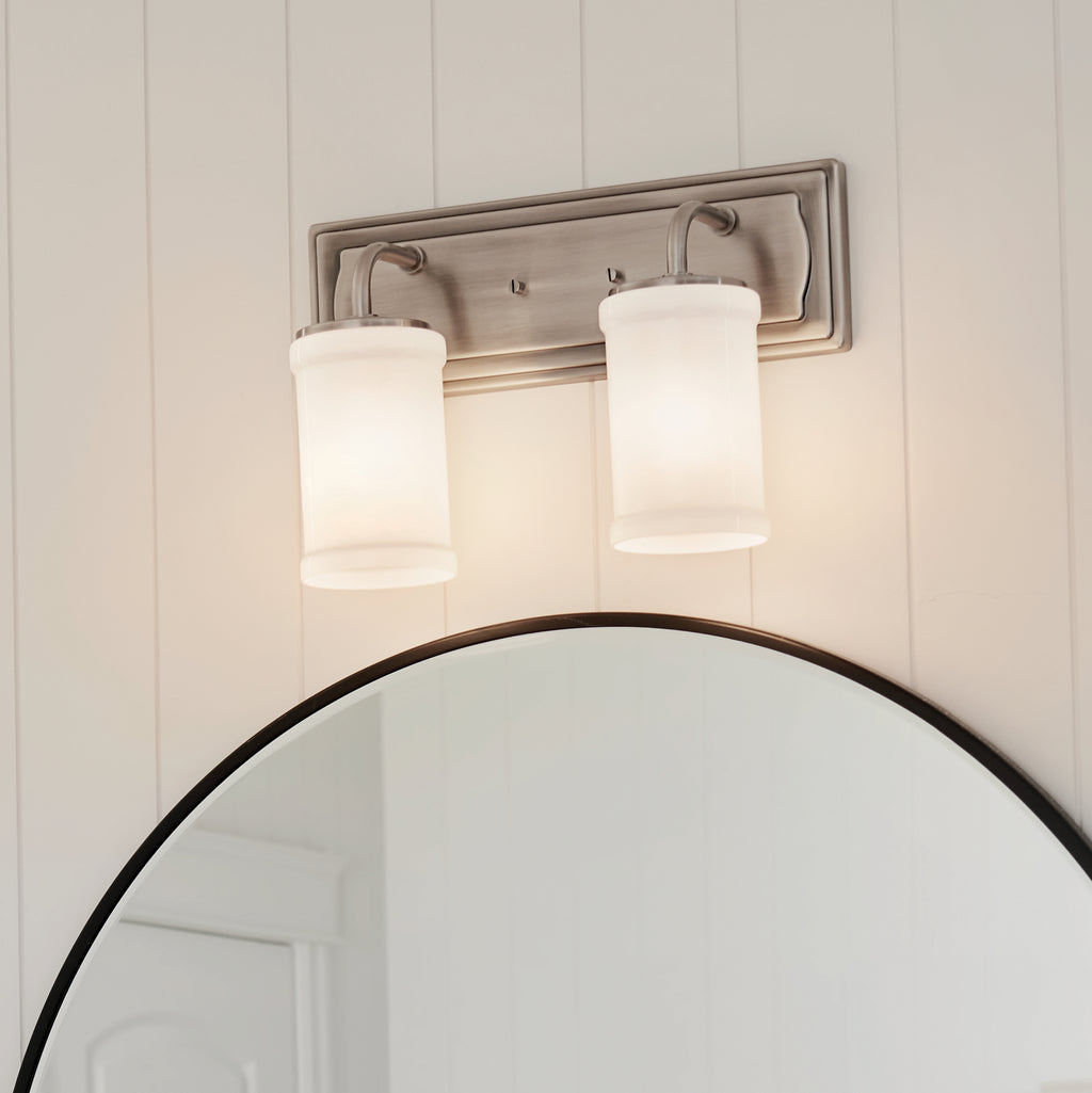 KICHLER 55130CLP Vetivene 10" 2 Light Vanity Light Classic Pewter