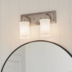 KICHLER 55130CLP Vetivene 10" 2 Light Vanity Light Classic Pewter