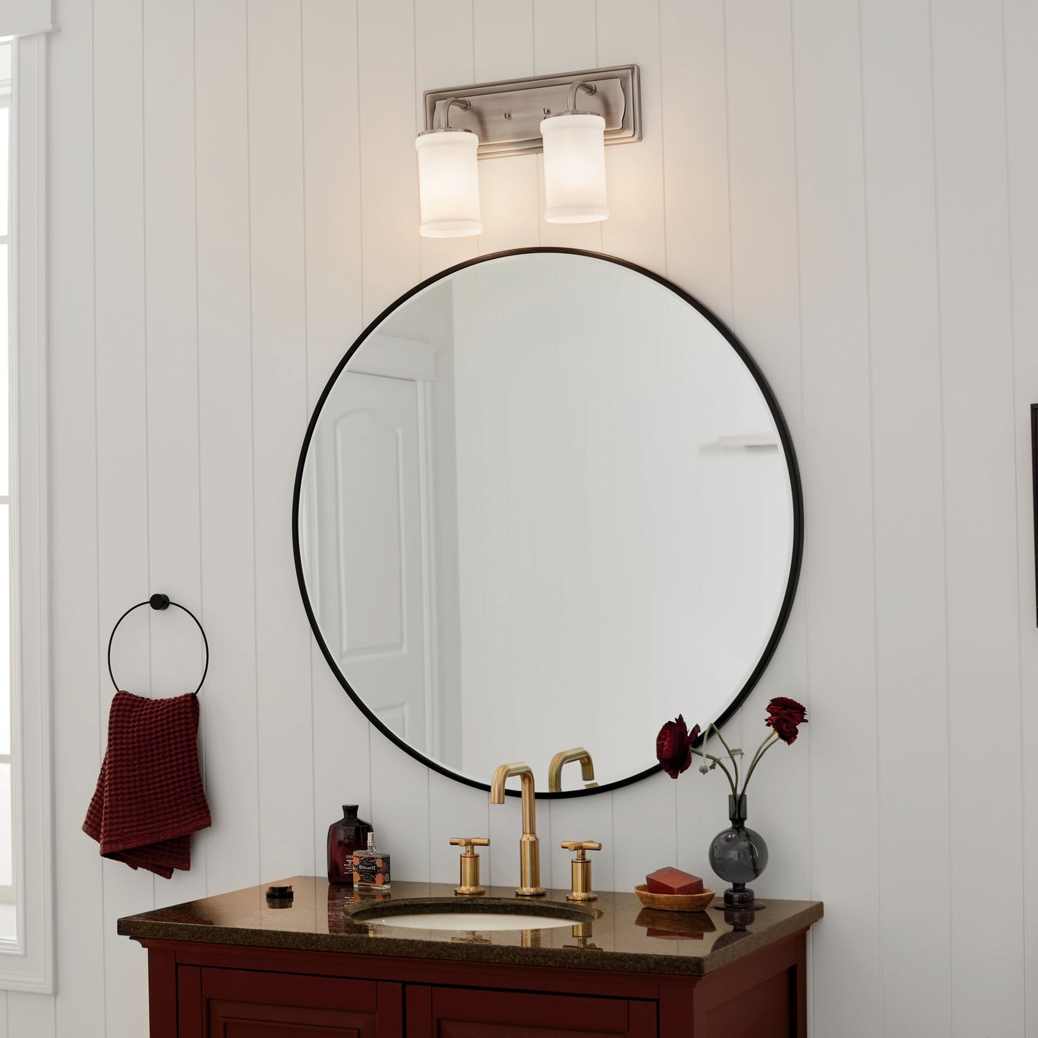 KICHLER 55130CLP Vetivene 10" 2 Light Vanity Light Classic Pewter