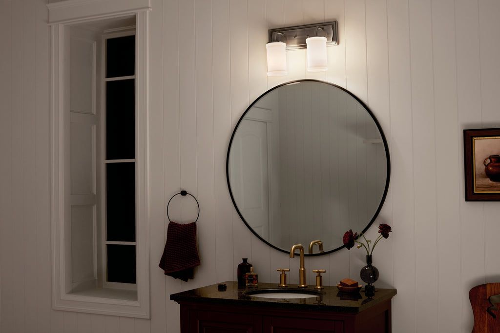 KICHLER 55130CLP Vetivene 10" 2 Light Vanity Light Classic Pewter