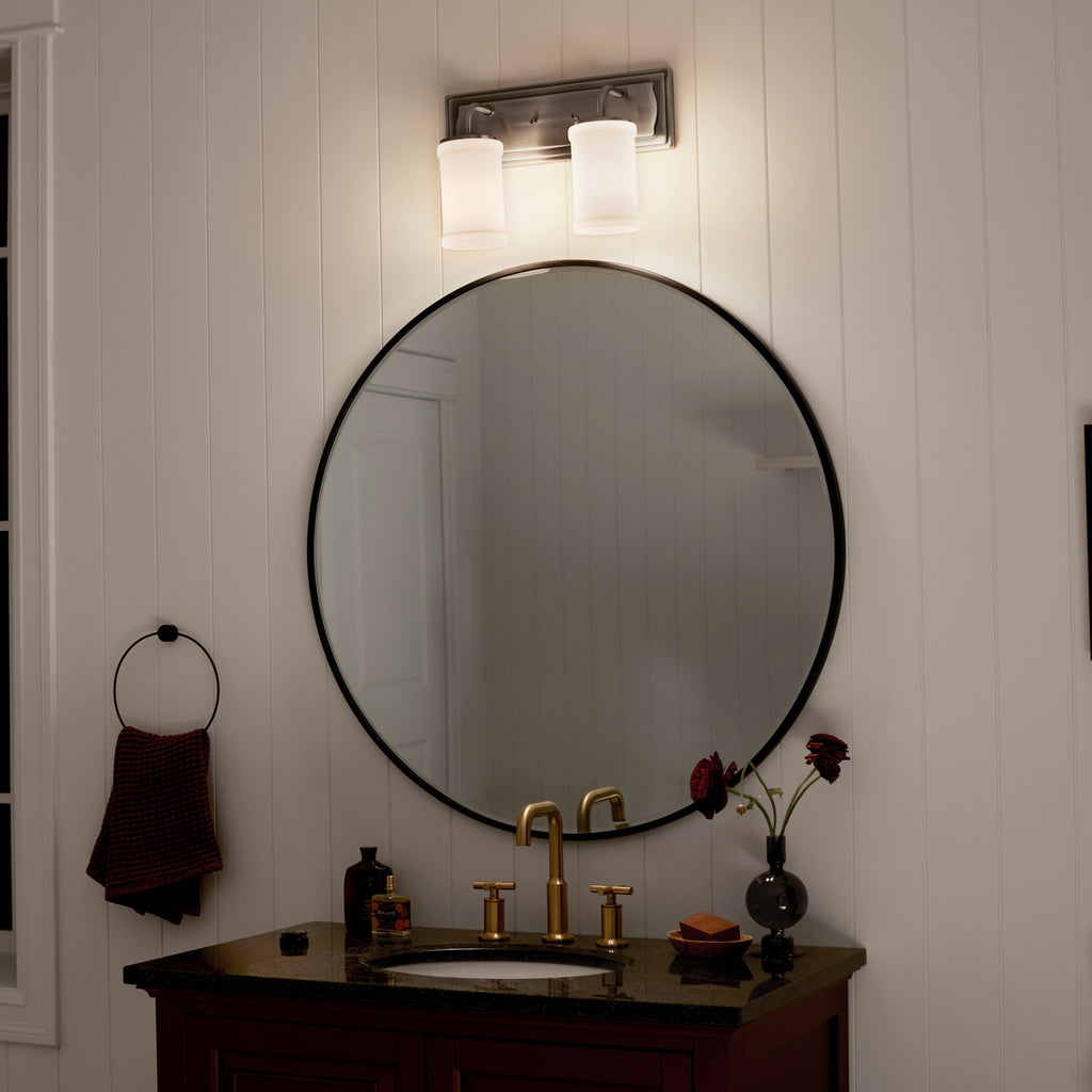 KICHLER 55130CLP Vetivene 10" 2 Light Vanity Light Classic Pewter