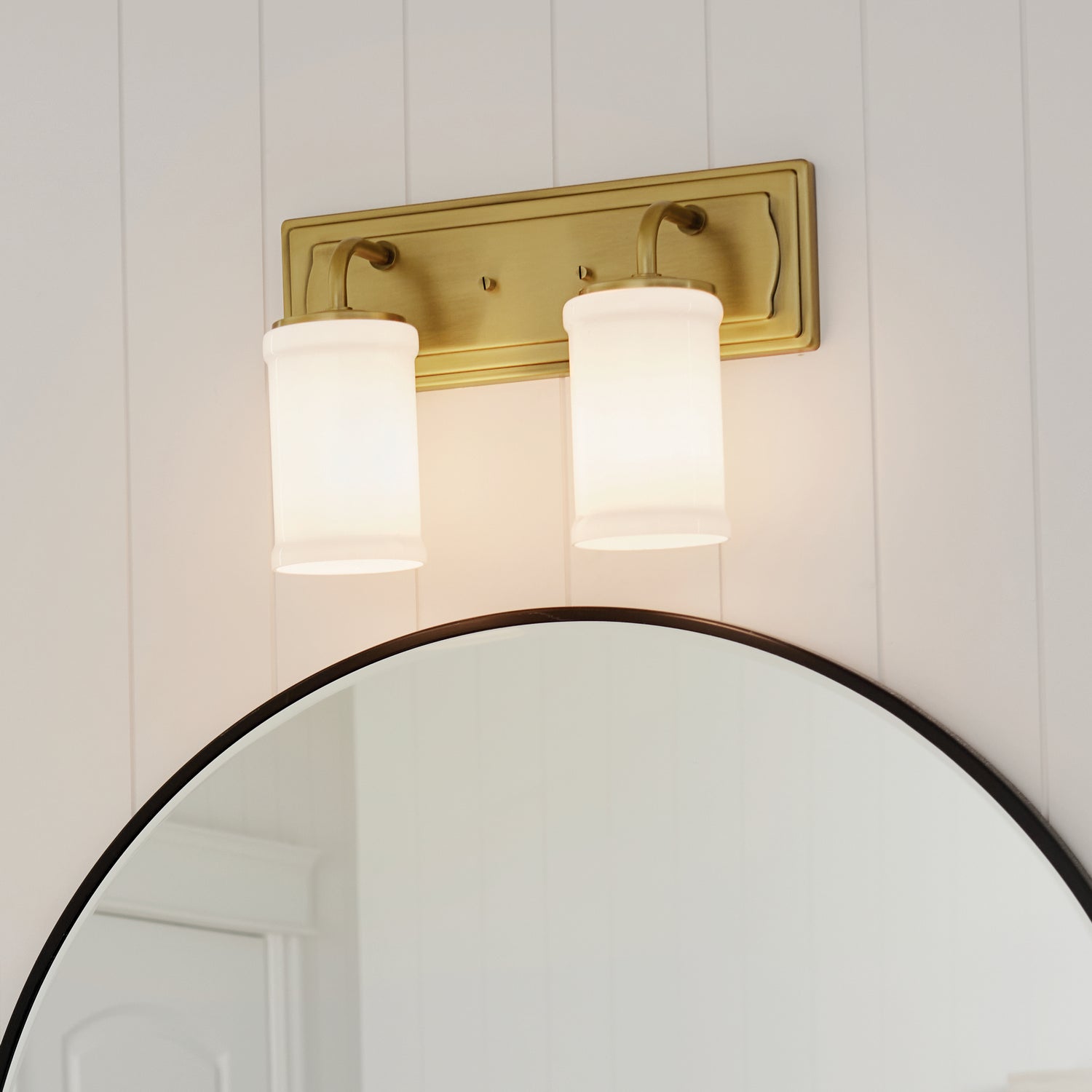KICHLER 55130NBR Vetivene 10" 2 Light Vanity Light Natural Brass