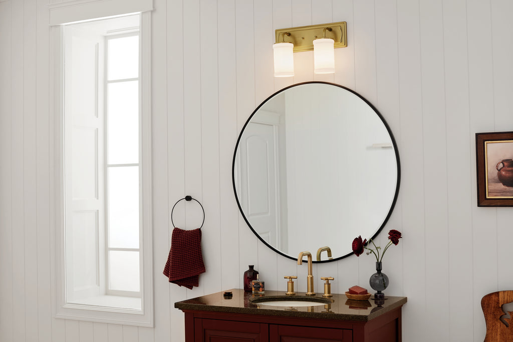 KICHLER 55130NBR Vetivene 10" 2 Light Vanity Light Natural Brass