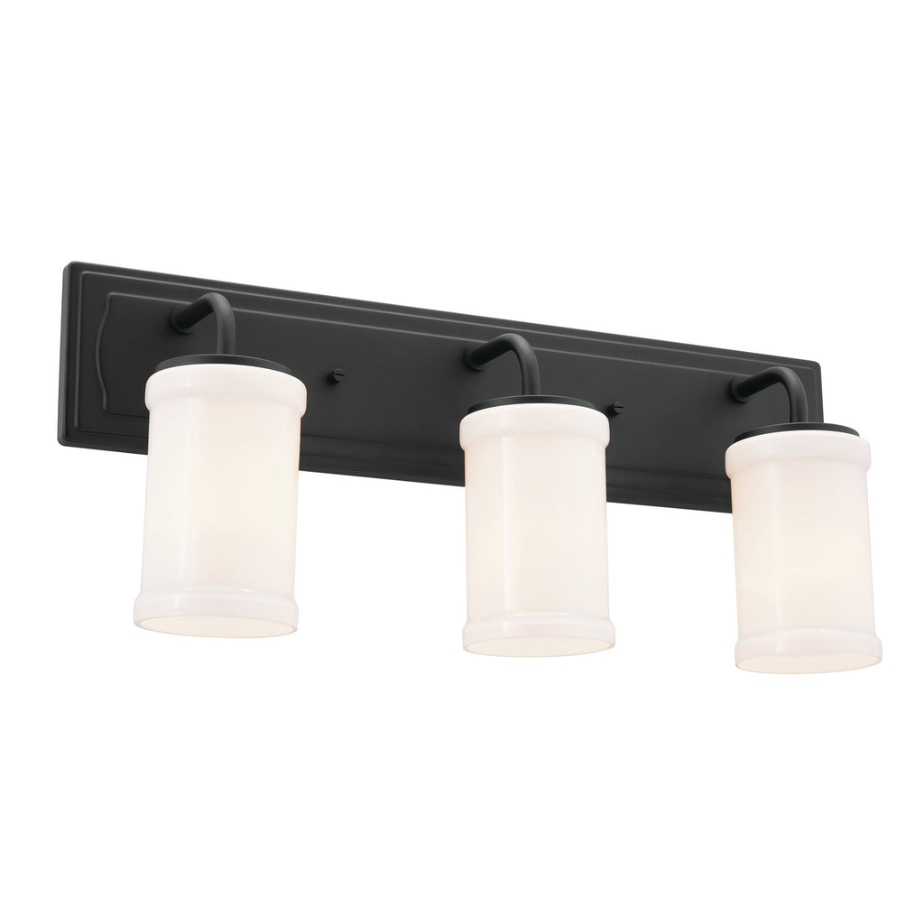 KICHLER 55131BKT Vetivene 10" 3 Light Vanity Light Textured Black