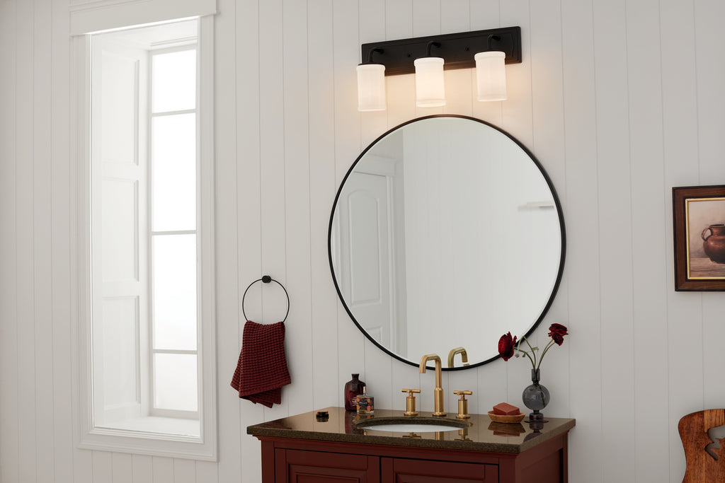 KICHLER 55131BKT Vetivene 10" 3 Light Vanity Light Textured Black