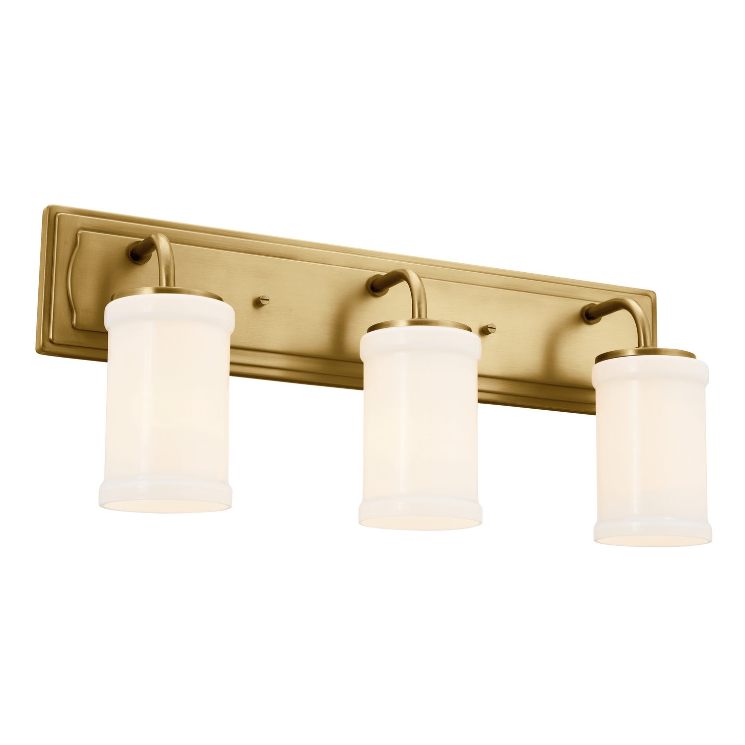 KICHLER 55131NBR Vetivene 10" 3 Light Vanity Light Natural Brass