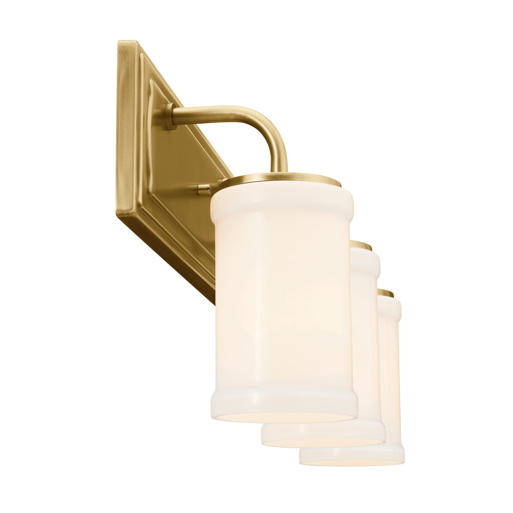 KICHLER 55131NBR Vetivene 10" 3 Light Vanity Light Natural Brass