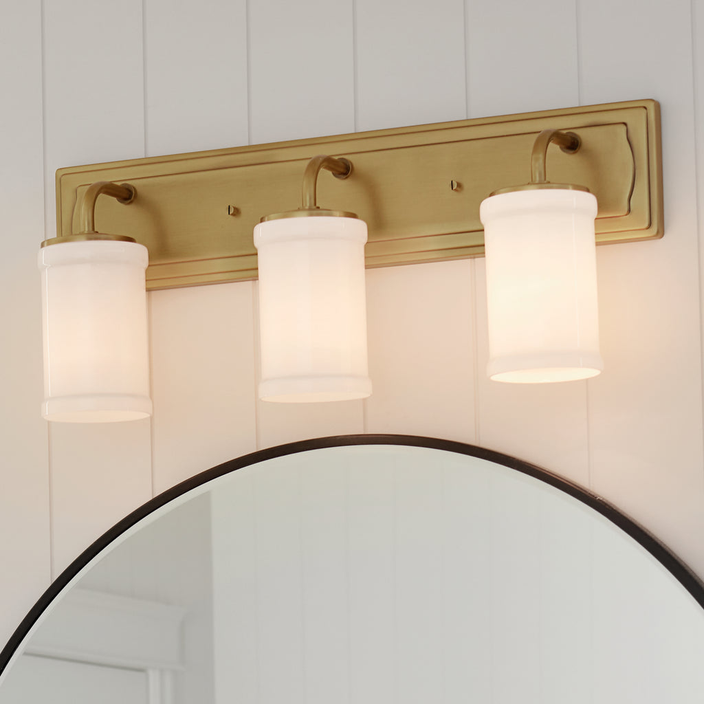 KICHLER 55131NBR Vetivene 10" 3 Light Vanity Light Natural Brass