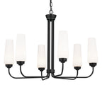 KICHLER 52480BK Truby 29" 6 Light Chandelier Black