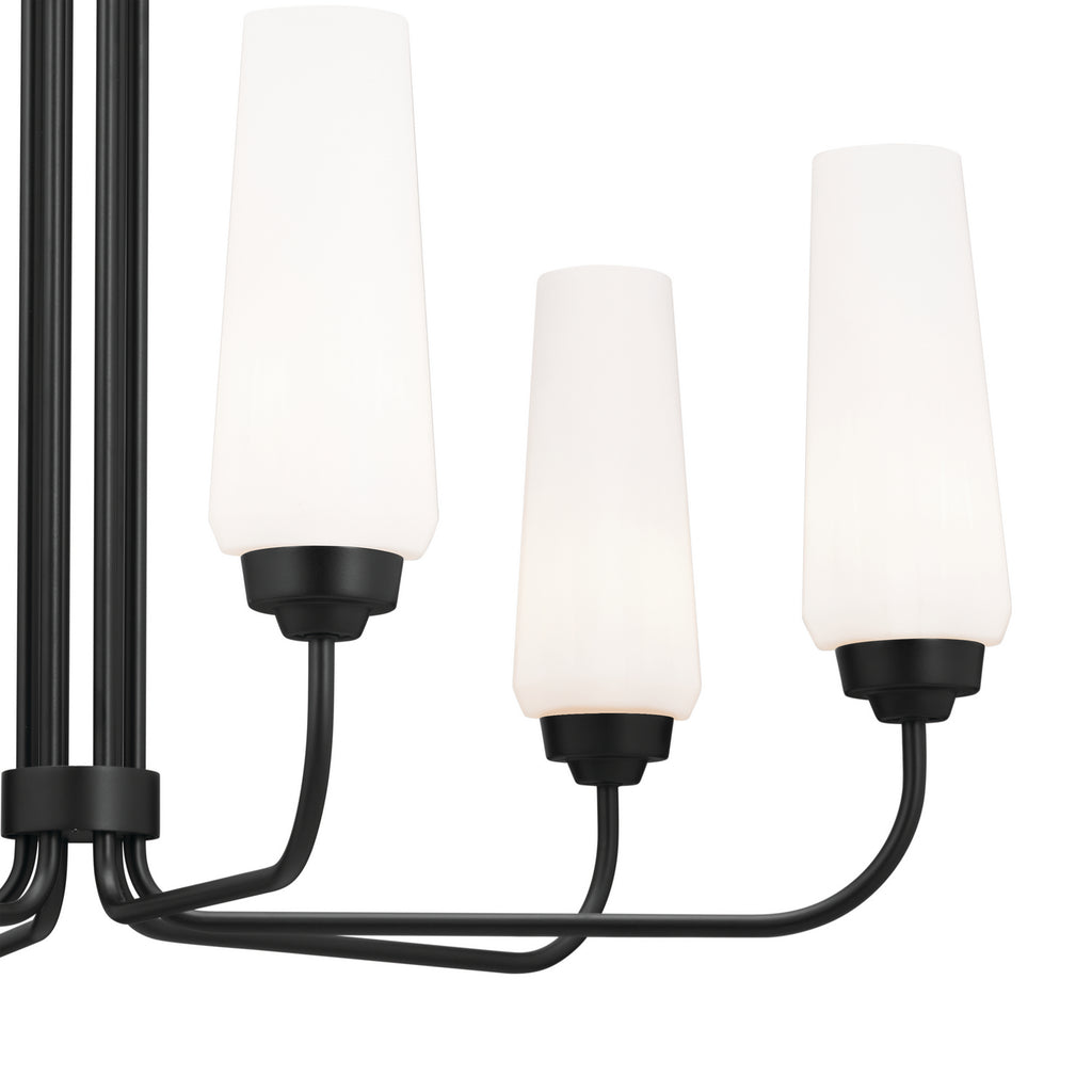KICHLER 52480BK Truby 29" 6 Light Chandelier Black