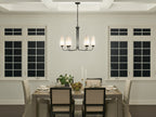 KICHLER 52480BK Truby 29" 6 Light Chandelier Black