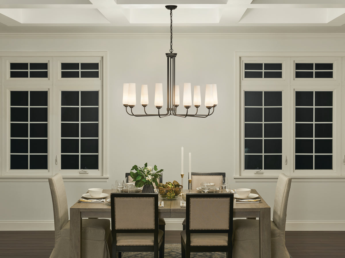 KICHLER 52481BK Truby 38" 9 Light Chandelier Black