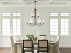 KICHLER 52482BK Truby 34" 9 Light 2-Tier Chandelier Black