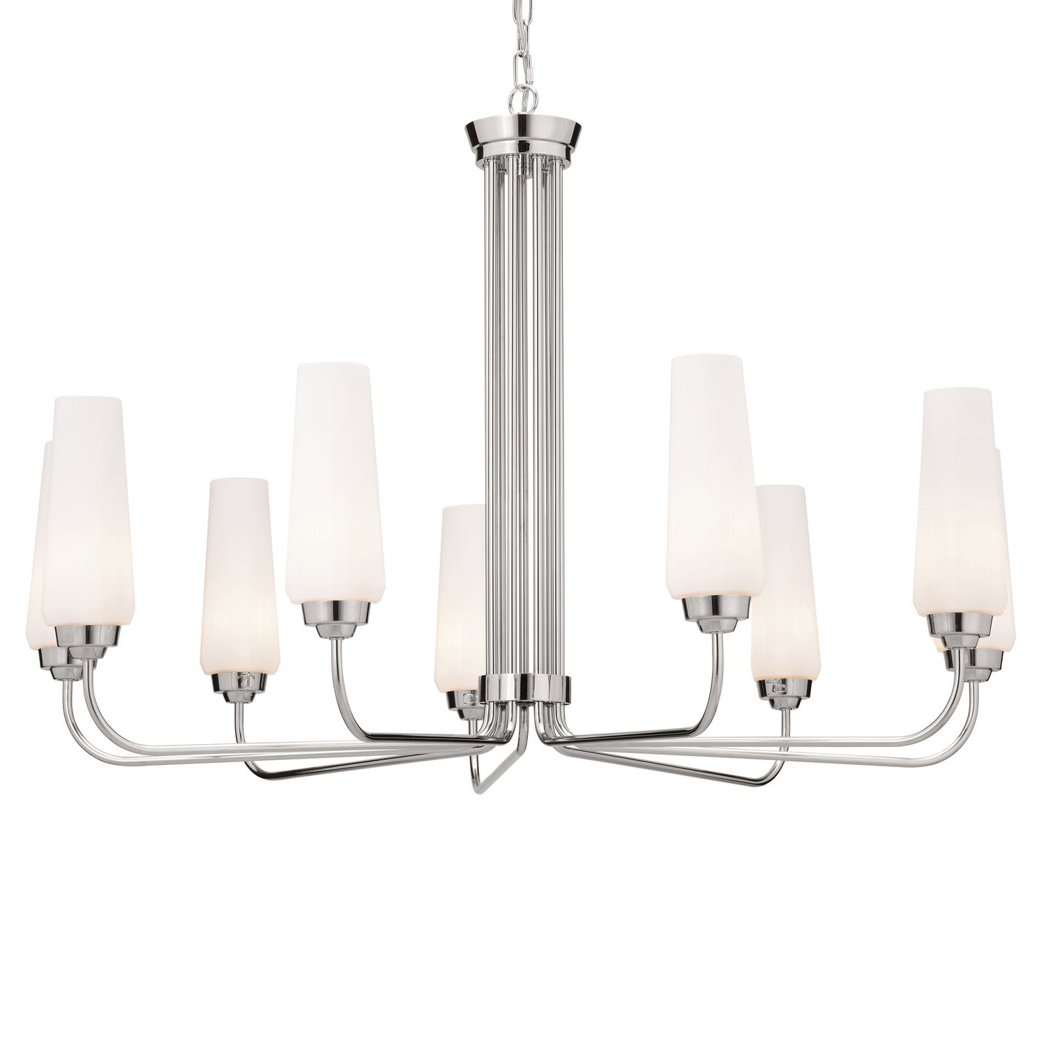 KICHLER 52481PN Truby 38" 9 Light Chandelier Polished Nickel