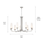 KICHLER 52481PN Truby 38" 9 Light Chandelier Polished Nickel