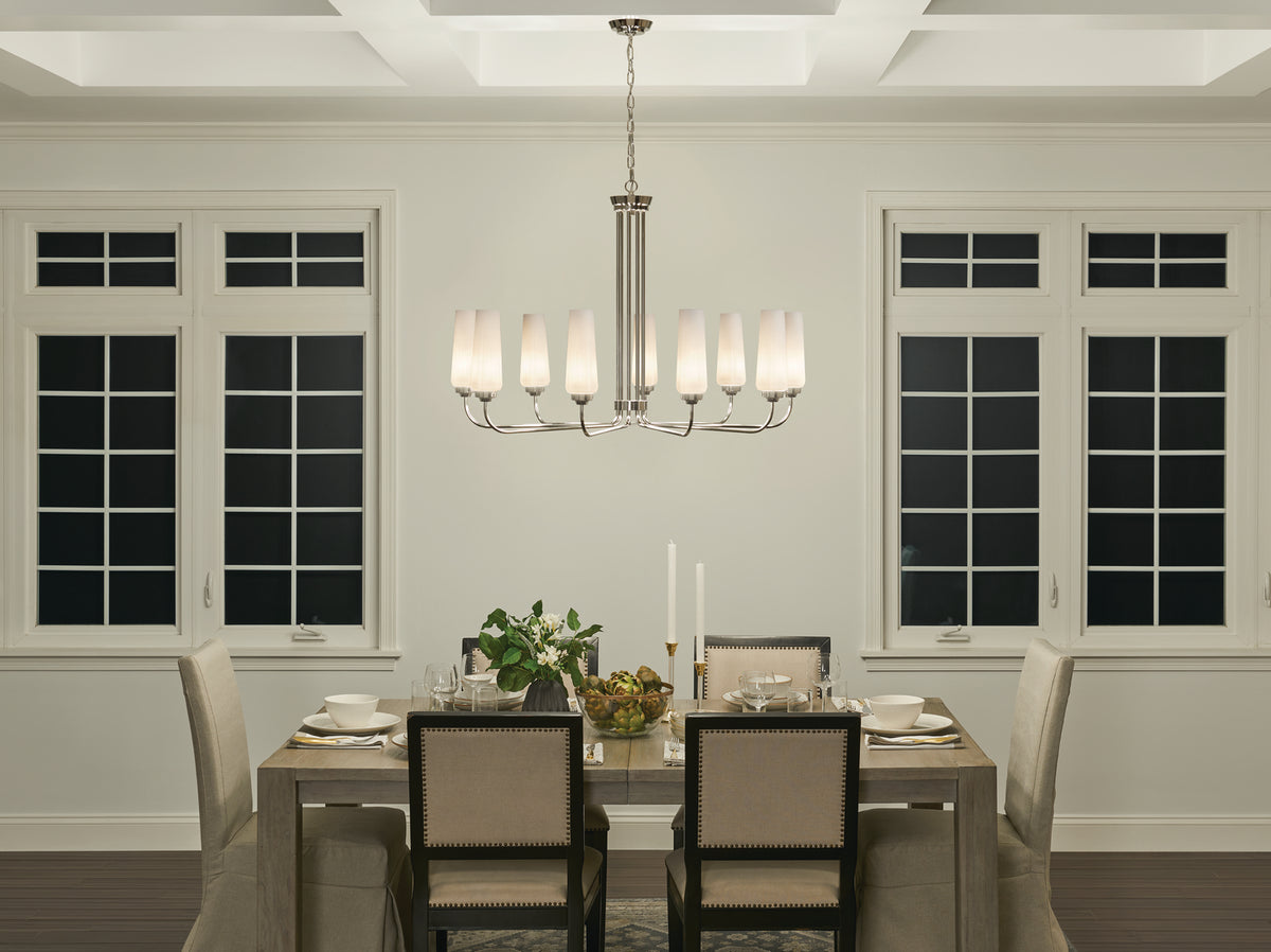 KICHLER 52481PN Truby 38" 9 Light Chandelier Polished Nickel