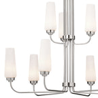 KICHLER 52482PN Truby 34" 9 Light 2-Tier Chandelier Polished Nickel