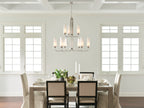 KICHLER 52482PN Truby 34" 9 Light 2-Tier Chandelier Polished Nickel