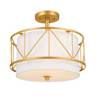 KICHLER 52074CLG Birkleigh 14" 3 Light Pendant/Semi Flush Classic Gold