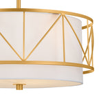 KICHLER 52075CLG Birkleigh 18" 3 Light Pendant/Semi Flush Classic Gold