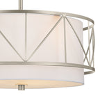 KICHLER 52075SN Birkleigh 18" 3 Light Pendant/Semi Flush Satin Nickel
