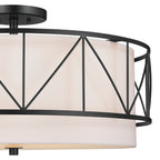 KICHLER 52076BK Birkleigh 24" 4 Light Semi Flush Black