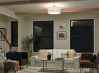 KICHLER 52076SN Birkleigh 24" 4 Light Semi Flush Satin Nickel