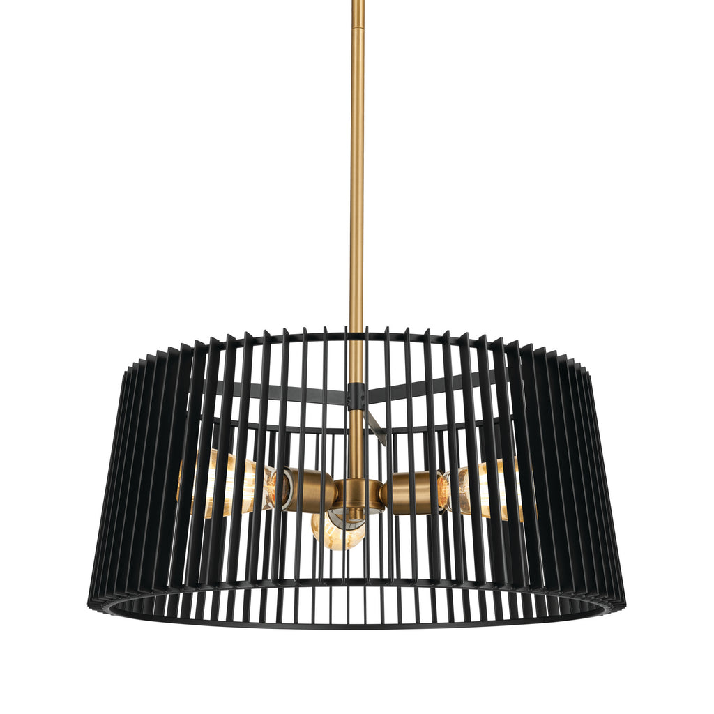 KICHLER 44171BK Linara 18" 3 Light Pendant Black