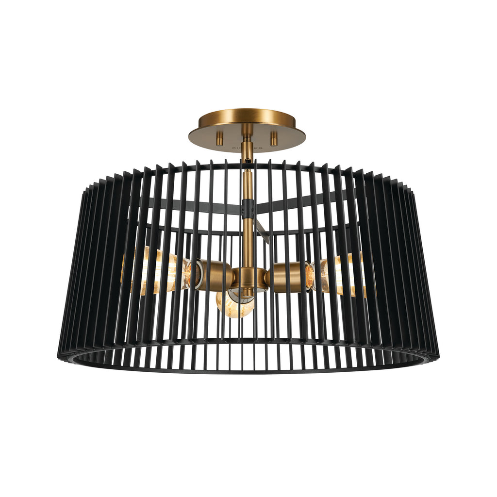 KICHLER 44171BK Linara 18" 3 Light Pendant Black