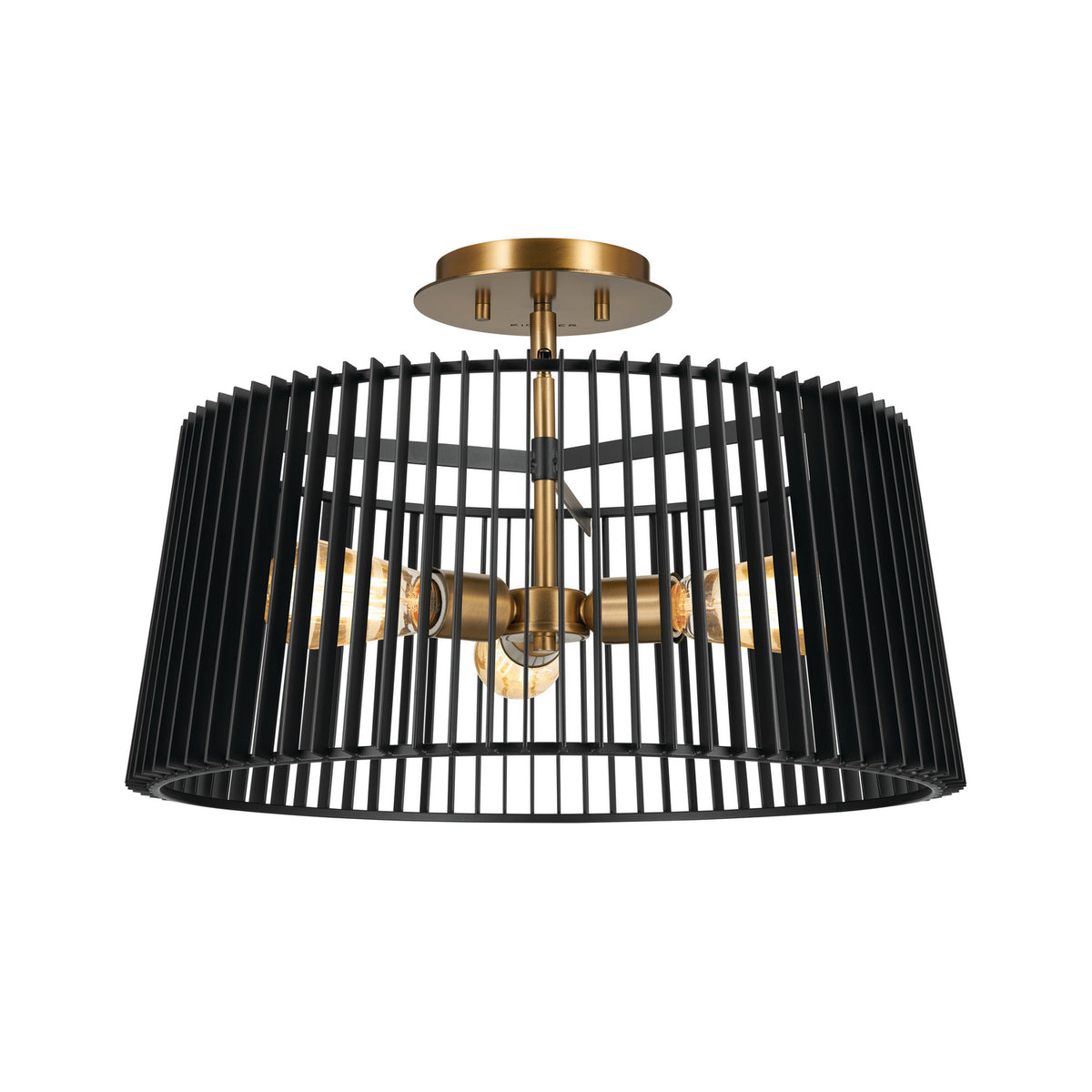 KICHLER 44171BK Linara 18" 3 Light Pendant Black