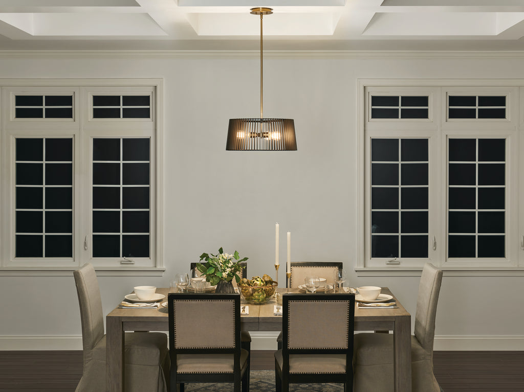 KICHLER 44171BK Linara 18" 3 Light Pendant Black