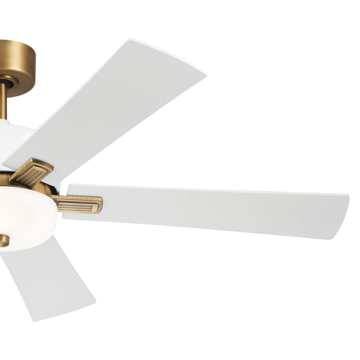 KICHLER 300395WH Icon 56 Inch Icon Fan - Brushed Natural Brass