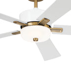 KICHLER 300395WH Icon 56 Inch Icon Fan - Brushed Natural Brass