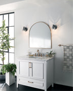 KICHLER 55077BK Everett 9.25 Inch 1 Light Wall Sconce with Clear Glass in Black