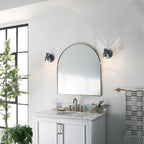 KICHLER 55077BK Everett 9.25 Inch 1 Light Wall Sconce with Clear Glass in Black
