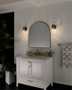KICHLER 55077BK Everett 9.25 Inch 1 Light Wall Sconce with Clear Glass in Black