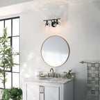 KICHLER 55078BK Everett 16 Inch 2 Light Vanity Light with Clear Glass in Black