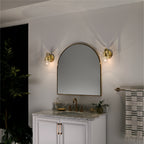 KICHLER 55077NBR Everett 9.25 Inch 1 Light Wall Sconce with Clear Glass in Polished Nickel