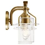KICHLER 55078NBR Everett 16 Inch 2 Light Vanity Light with Clear Glass in Polished Nickel