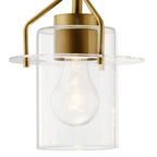 KICHLER 55080NBR Everett 24 Inch 4 Light Vanity Light with Clear Glass in Polished Nickel