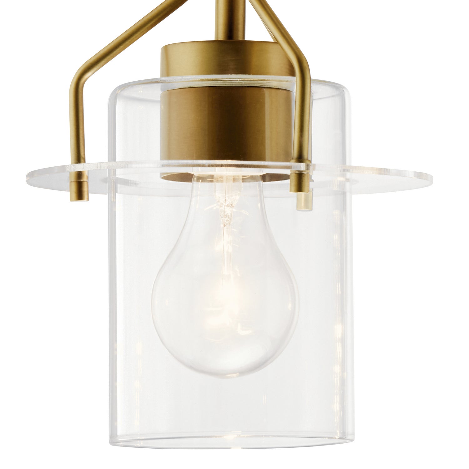 KICHLER 55080NBR Everett 24 Inch 4 Light Vanity Light with Clear Glass in Polished Nickel