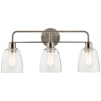 KICHLER 55102NI Meller 24" 3 Light Vanity Light With Clear Glass Black