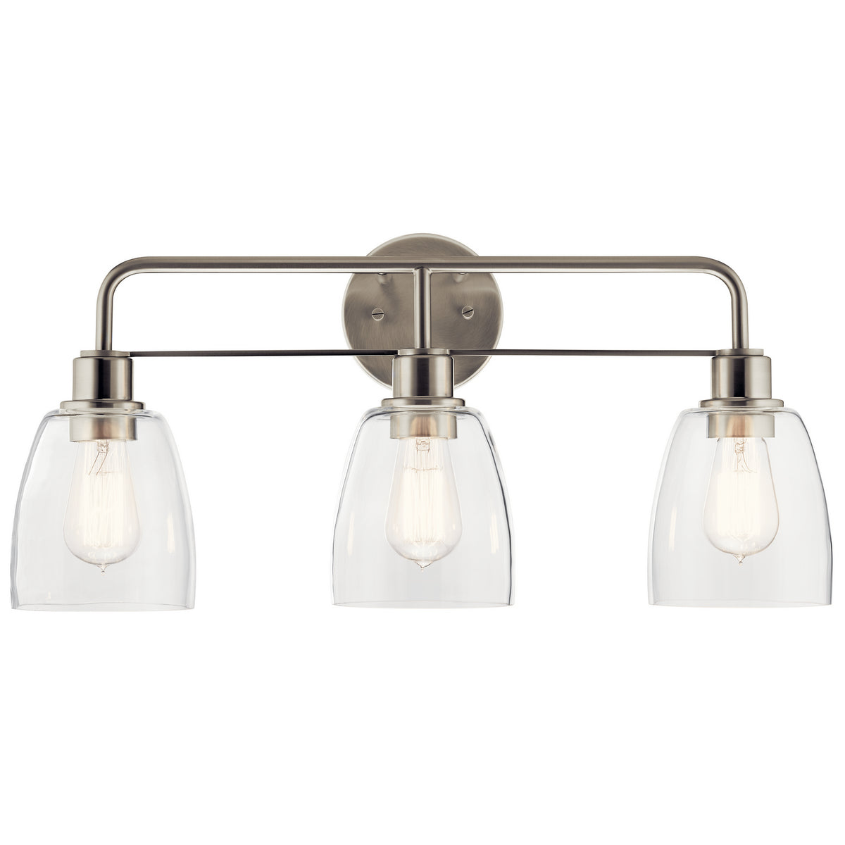 KICHLER 55102NI Meller 24" 3 Light Vanity Light With Clear Glass Black