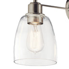 KICHLER 55102NI Meller 24" 3 Light Vanity Light With Clear Glass Black