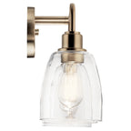 KICHLER 55102CPZ Meller 24" 3 Light Vanity Light With Clear Glass Black