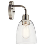 KICHLER 55100NI Meller 11" 1 Light Wall Sconce With Clear Glass Black
