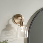 KICHLER 55100CPZ Meller 11" 1 Light Wall Sconce With Clear Glass Black