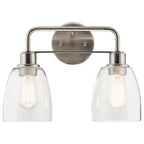 KICHLER 55101NI Meller 15" 2 Light Vanity Light With Clear Glass Black