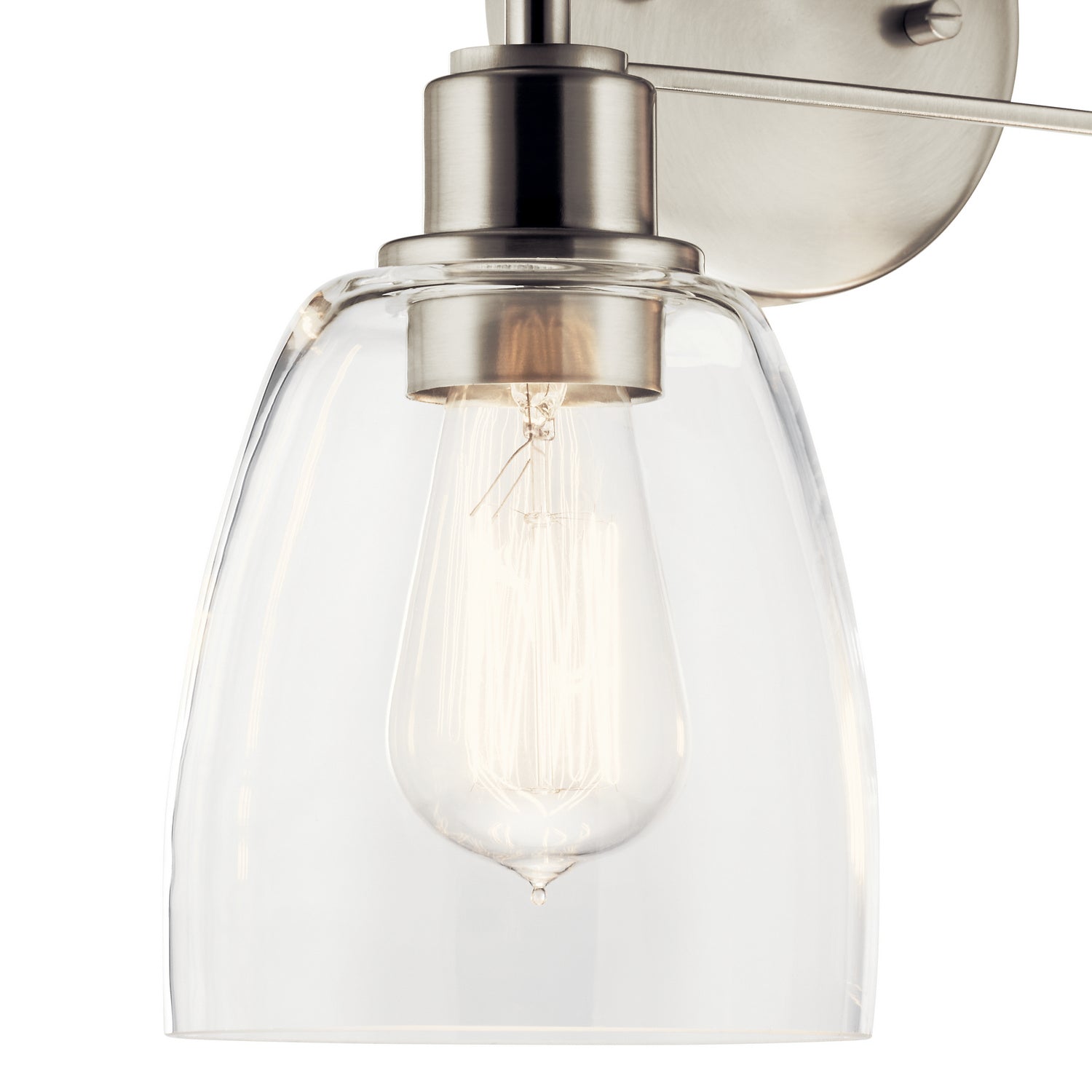 KICHLER 55101NI Meller 15" 2 Light Vanity Light With Clear Glass Black