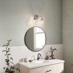 KICHLER 55101NI Meller 15" 2 Light Vanity Light With Clear Glass Black